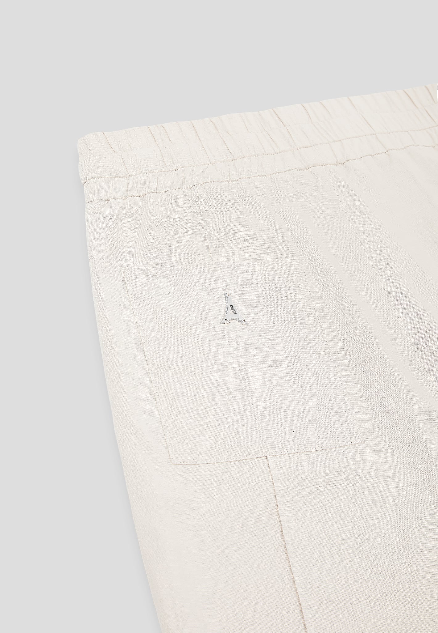 Linen Pintuck Shorts - Beige