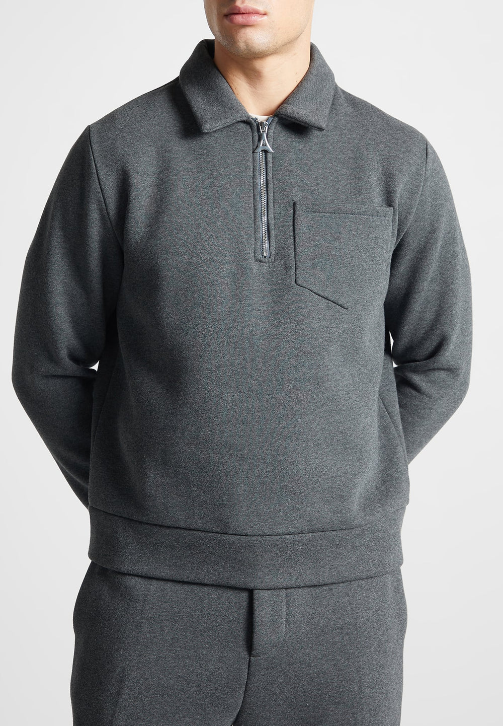 long-sleeve-polo-zip-jumper-dark-grey-marl
