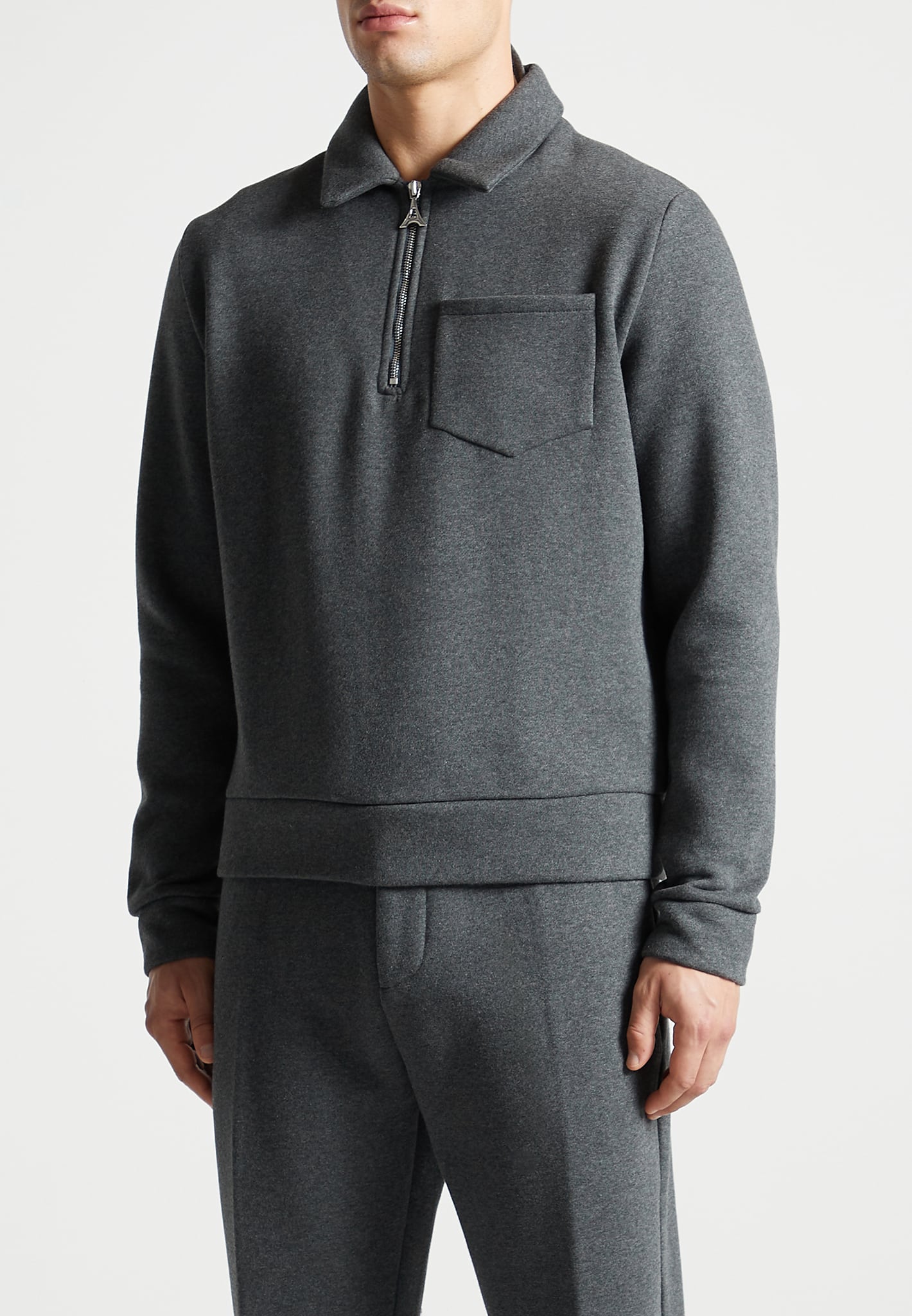 long-sleeve-polo-zip-jumper-dark-grey-marl
