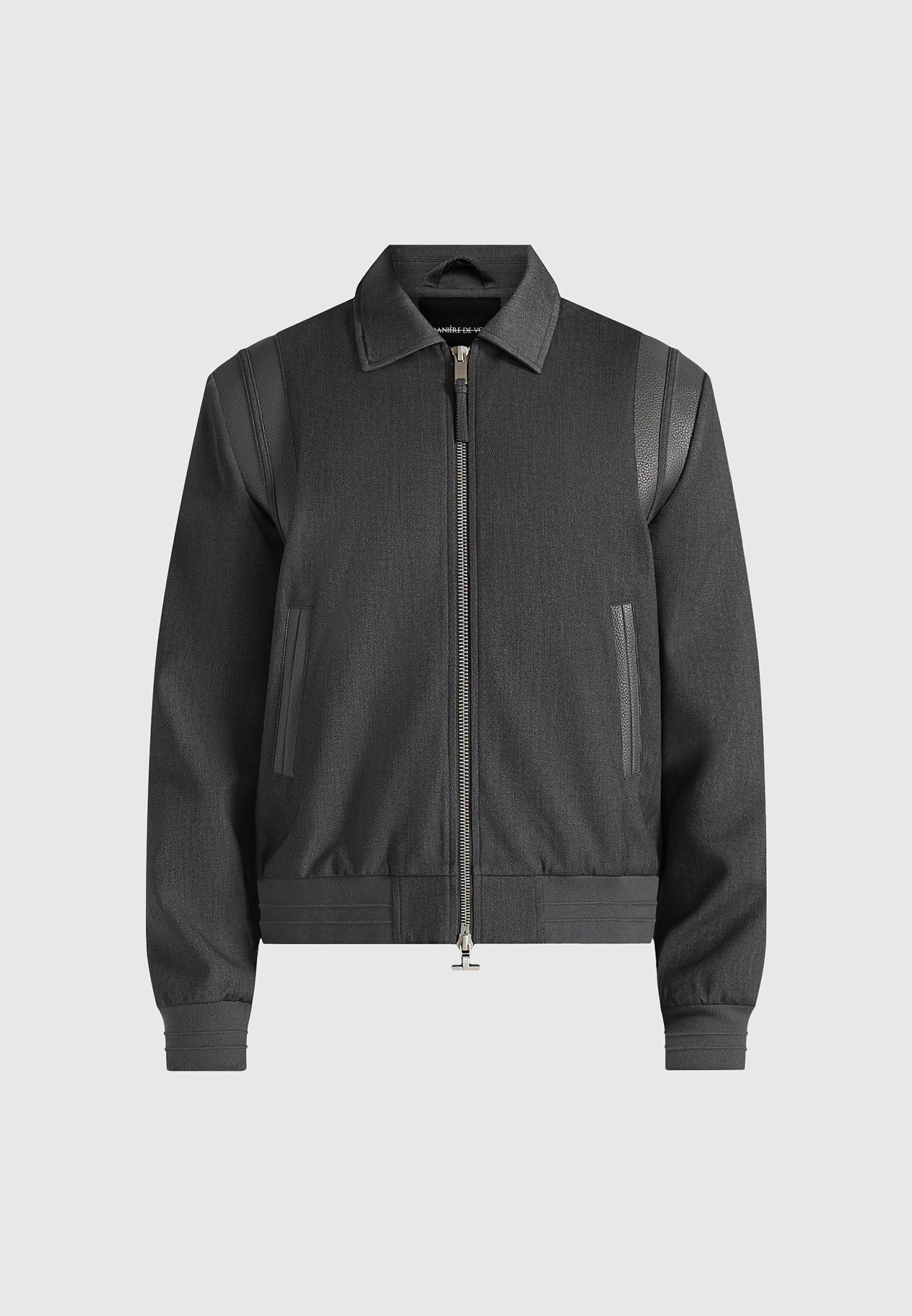 Denis - Tailored Varsity Jacket - Grey