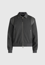 Denis - Tailored Varsity Jacket - Grey