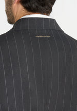 Gaston - Double Breasted Pinstripe Suit Jacket - Grey