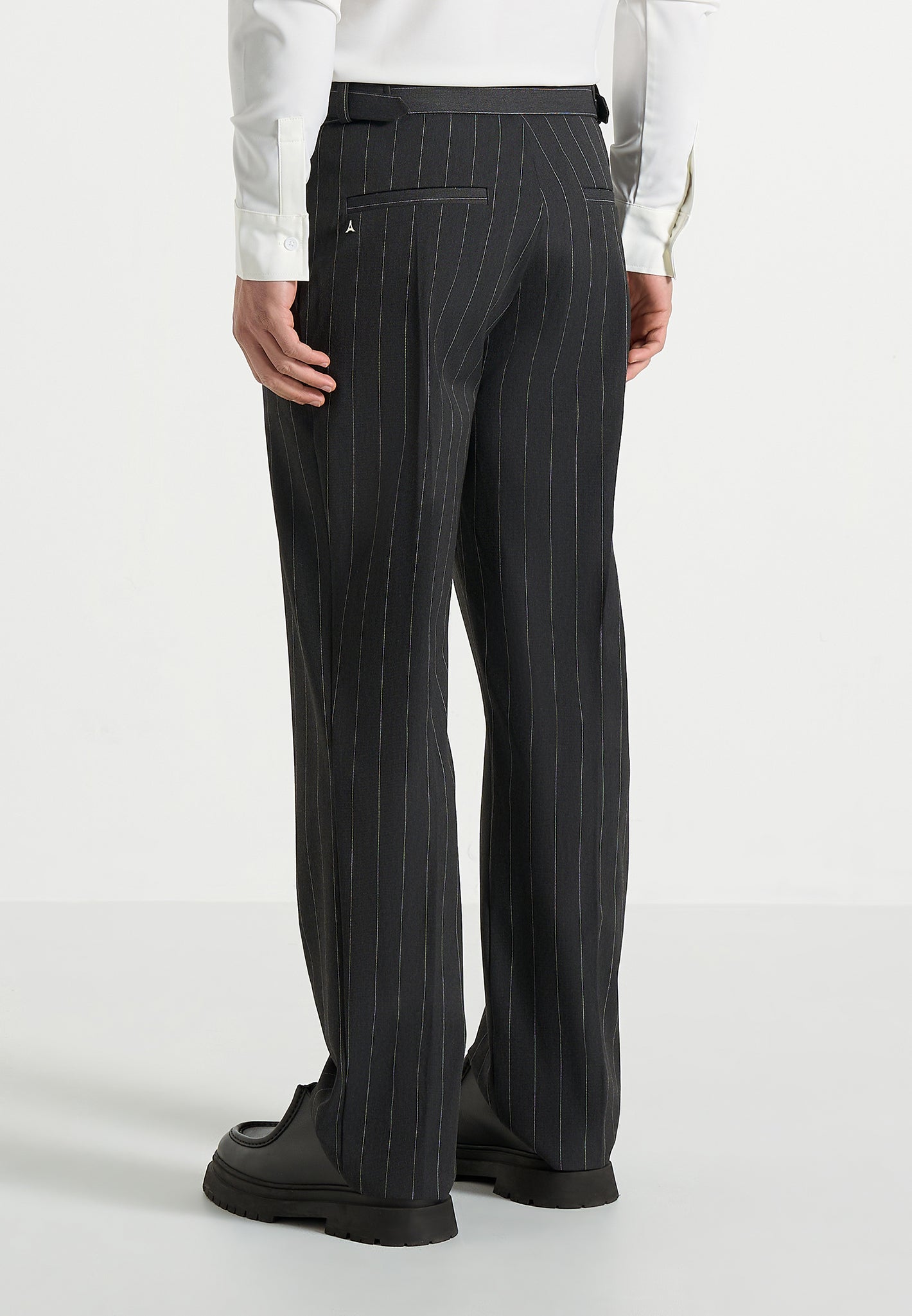 Joseph - Regular Fit Pinstripe Tailored Trousers - Grey