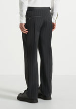 Joseph - Regular Fit Pinstripe Tailored Trousers - Grey