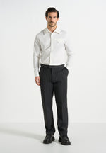 Joseph - Regular Fit Pinstripe Tailored Trousers - Grey