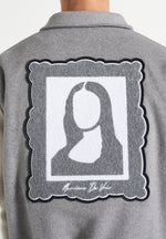 Mona Lisa - Wool-Blend Varsity Jacket - Grey