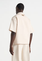 Abel - Boxy Twill Double Breasted Shirt - Cream