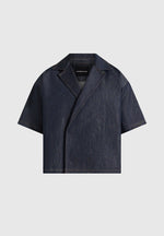 Abel - Boxy Double Breasted Denim Shirt - Indigo