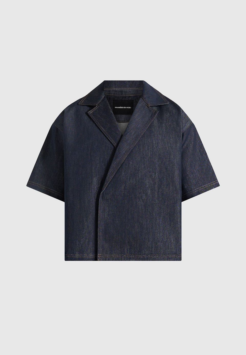 Abel - Boxy Double Breasted Denim Shirt - Indigo
