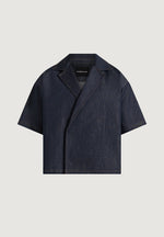 Abel - Boxy Double Breasted Denim Shirt - Indigo