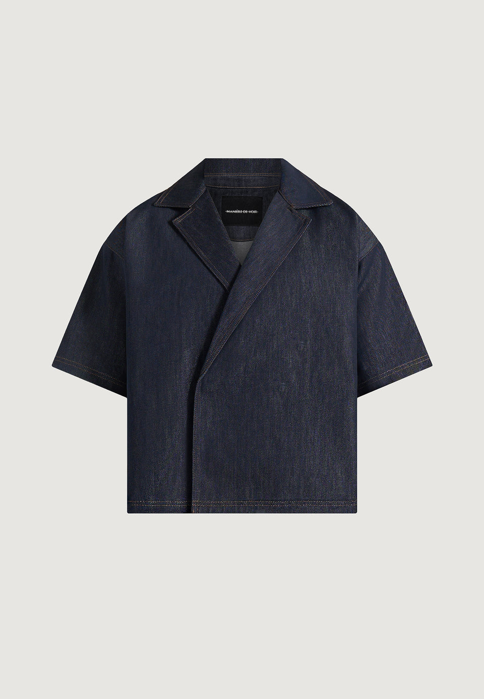 Abel - Boxy Double Breasted Denim Shirt - Indigo