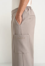 Luca - Relaxed Fit Pleated Pocket Trousers - Mushroom