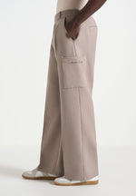 Luca - Relaxed Fit Pleated Pocket Trousers - Mushroom