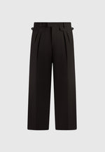 Pierre - Twin Pleat Tailored Trousers - Dark Brown