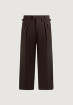 Pierre - Twin Pleat Tailored Wool-Blend Trousers - Dark Brown