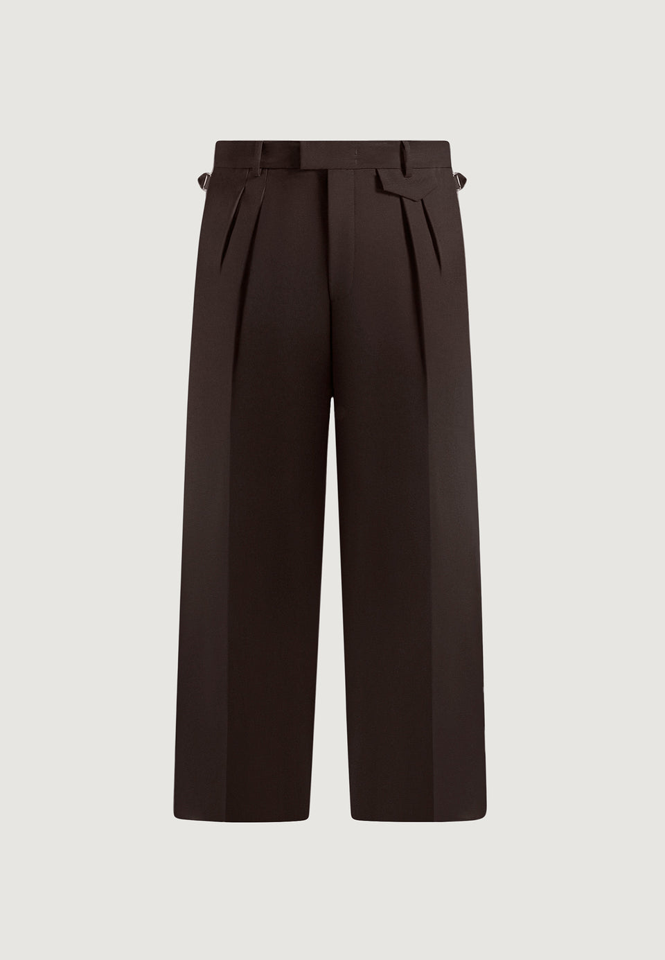 Pierre - Twin Pleat Tailored Wool-Blend Trousers - Dark Brown