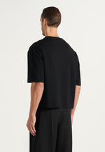 Leon - Boxy Cropped T-Shirt - Black