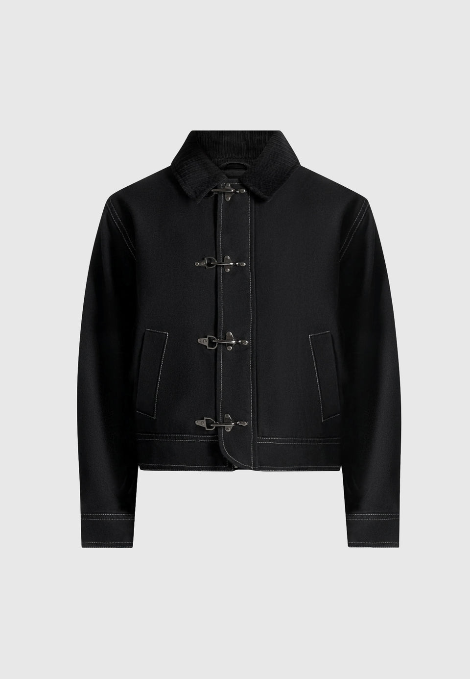 nino-clasp-detail-contrast-stitch-gabardine-jacket-black