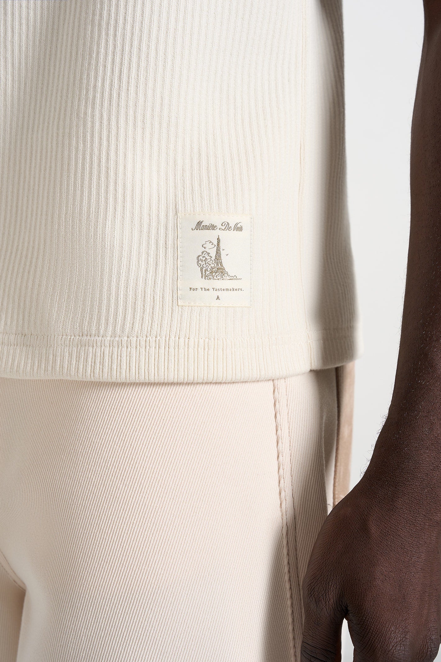 Justin - Ribbed Cotton Vest - Cream