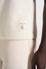 Justin - Ribbed Cotton Vest - Cream