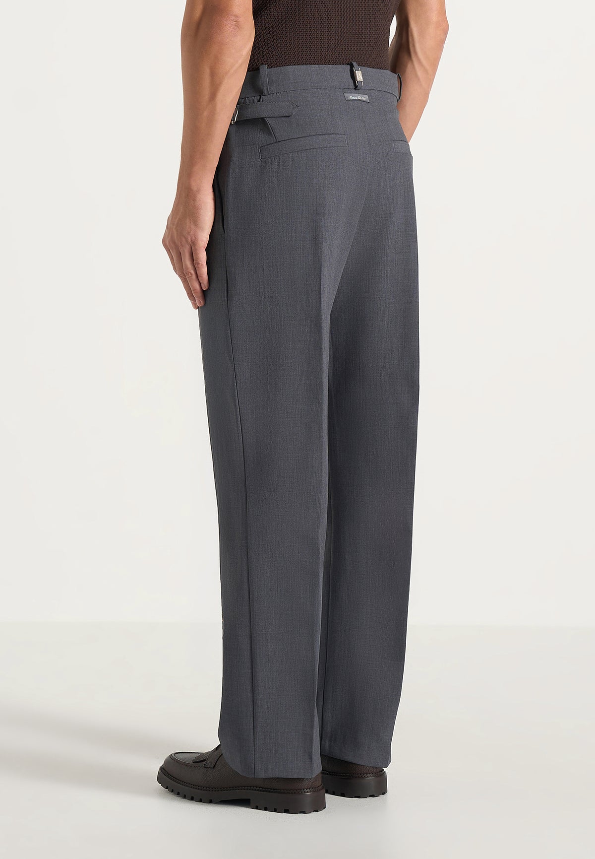 Pierre - Twin Pleat Tailored Wool-Blend Trousers - Grey