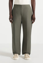 Henri - Foldover Trousers - Olive
