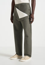 Henri - Foldover Trousers - Olive