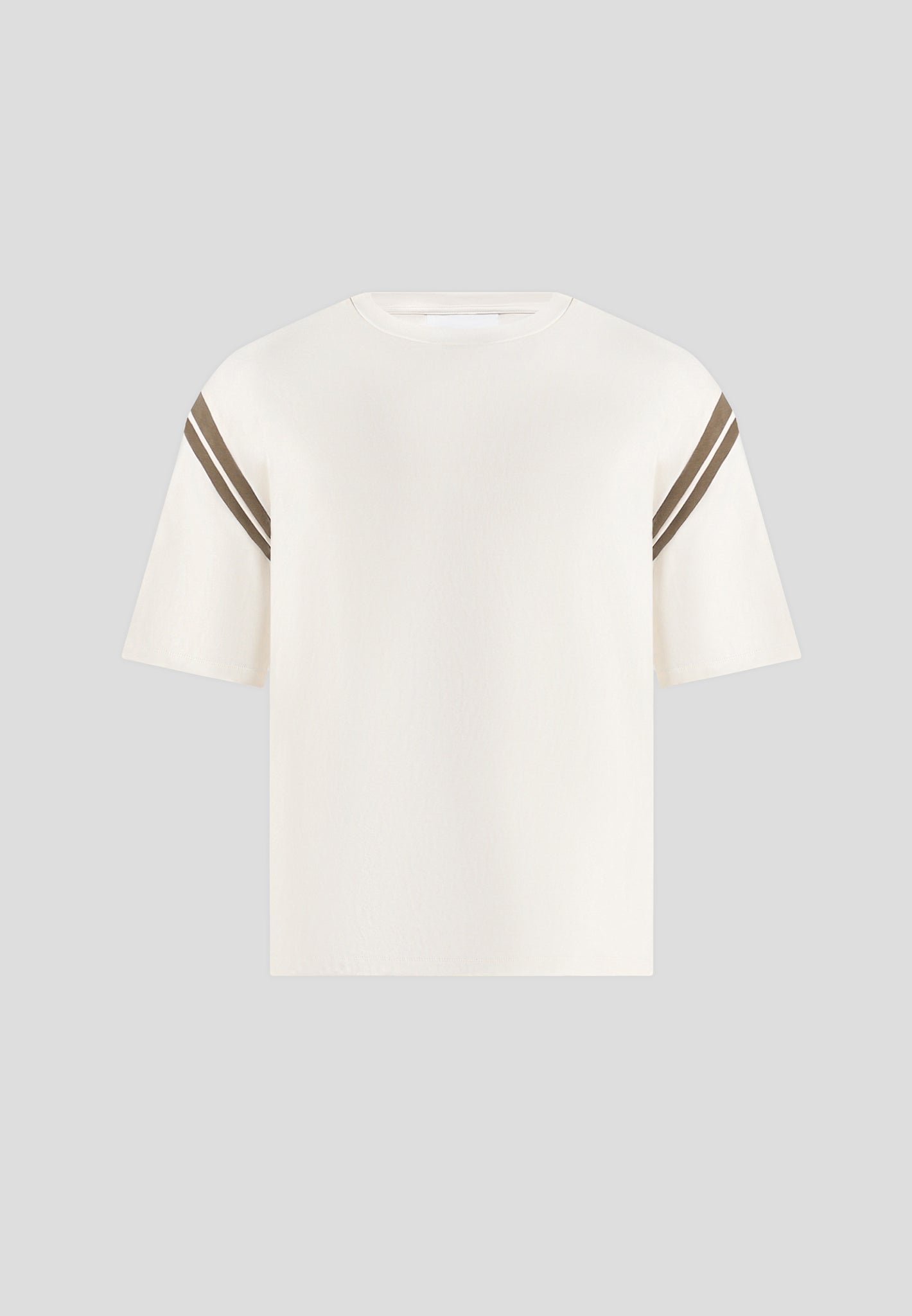 Georges - Varsity Cotton T-Shirt - Cream/Olive