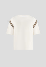 Georges - Varsity Cotton T-Shirt - Cream/Olive