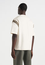 Georges - Varsity Cotton T-Shirt - Cream/Olive