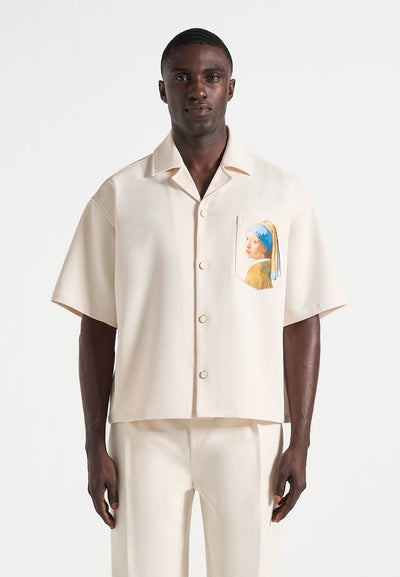 Stephane - "A Girl With A Pearl Earring" Boxy Shirt - Cream