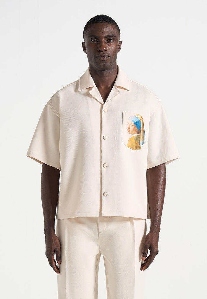 Stephane - "A Girl With A Pearl Earring" Boxy Shirt - Cream