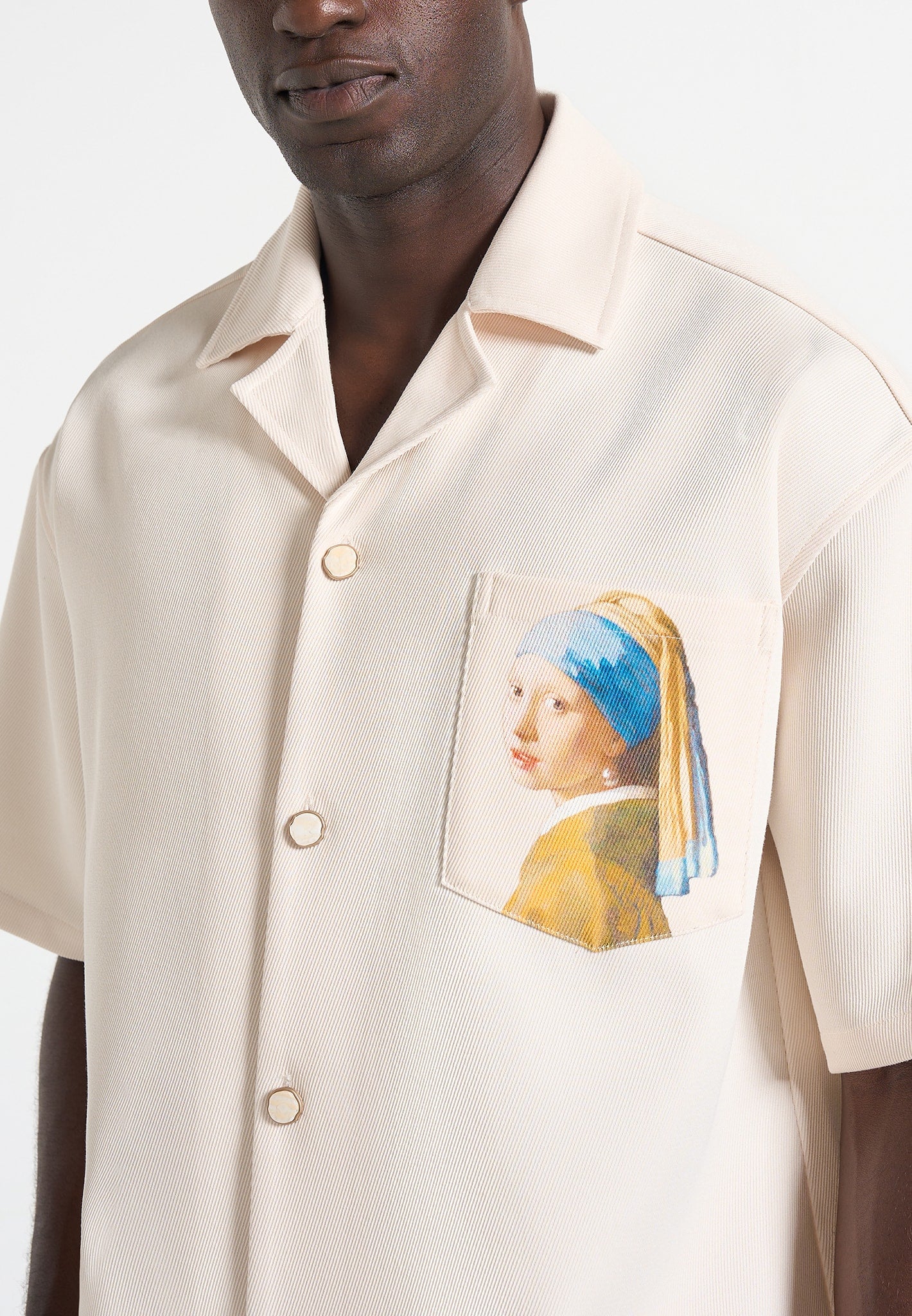 Stephane - "A Girl With A Pearl Earring" Boxy Shirt - Cream