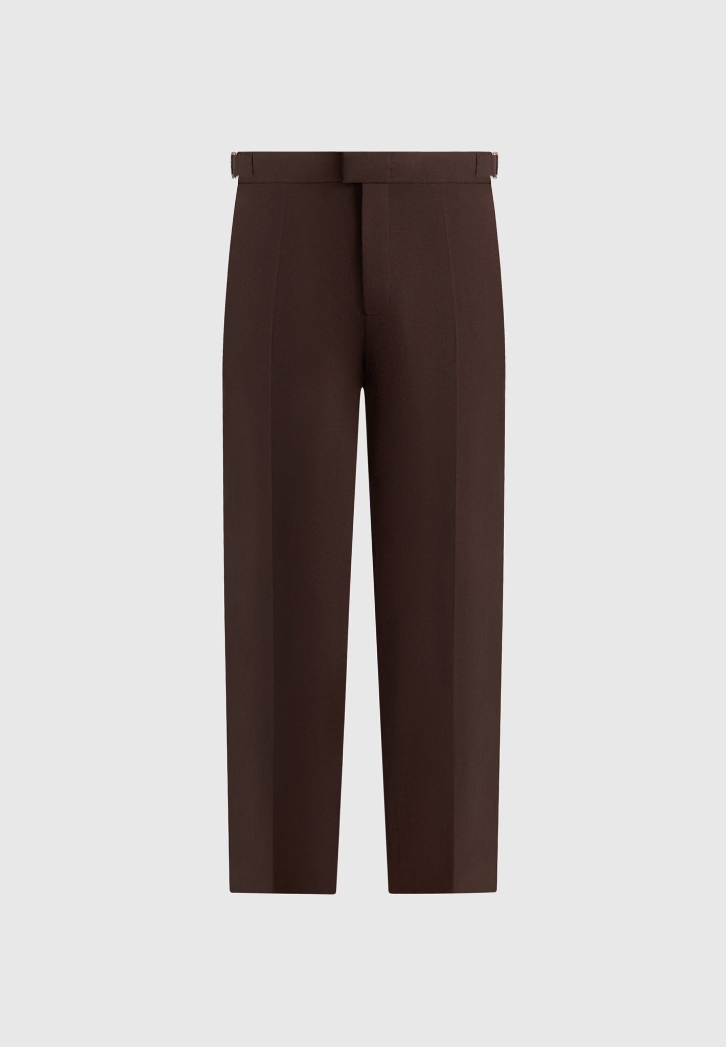 Hubert - Slim Fit Tailored Trousers - Brown