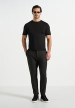 Hubert - Slim Fit Tailored Trousers - Black