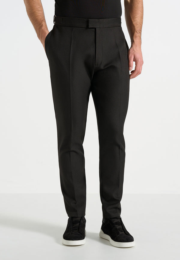 Hubert - Slim Fit Tailored Trousers - Black