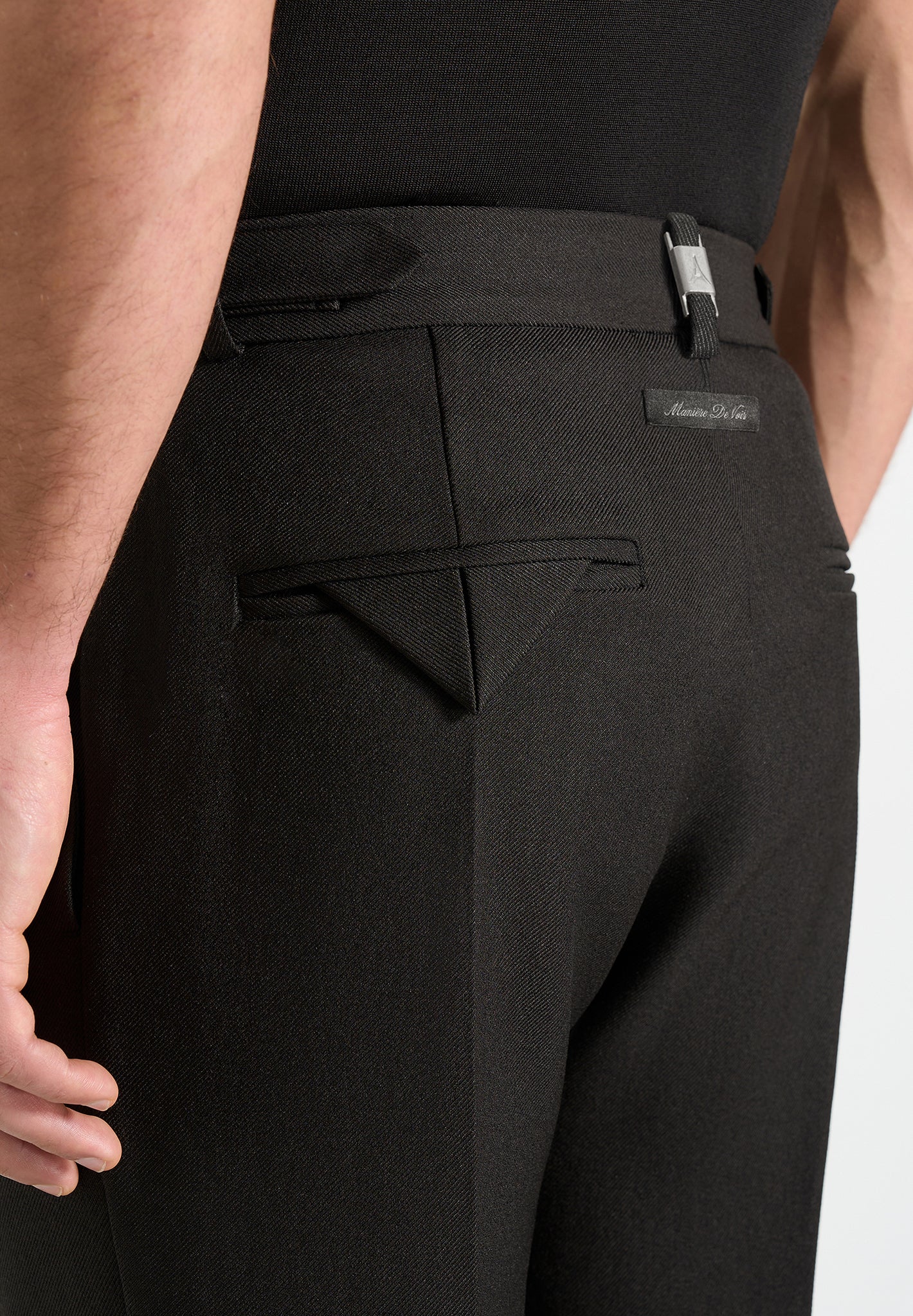 Hubert - Slim Fit Tailored Trousers - Black