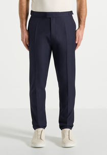 Hubert - Slim Fit Tailored Trousers - Navy