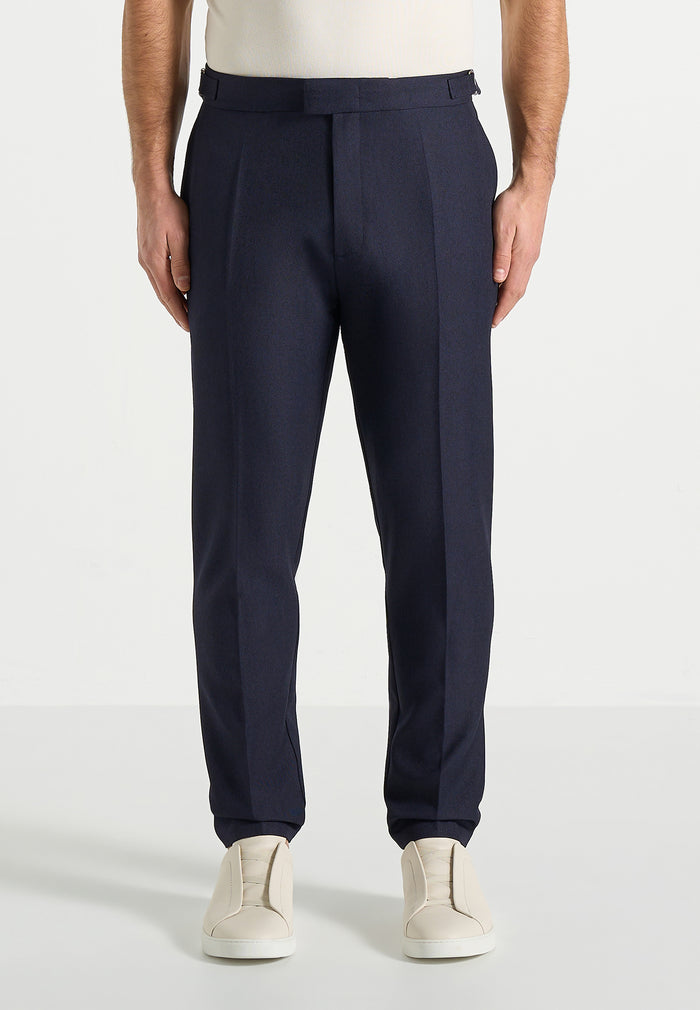 Hubert - Slim Fit Tailored Trousers - Navy