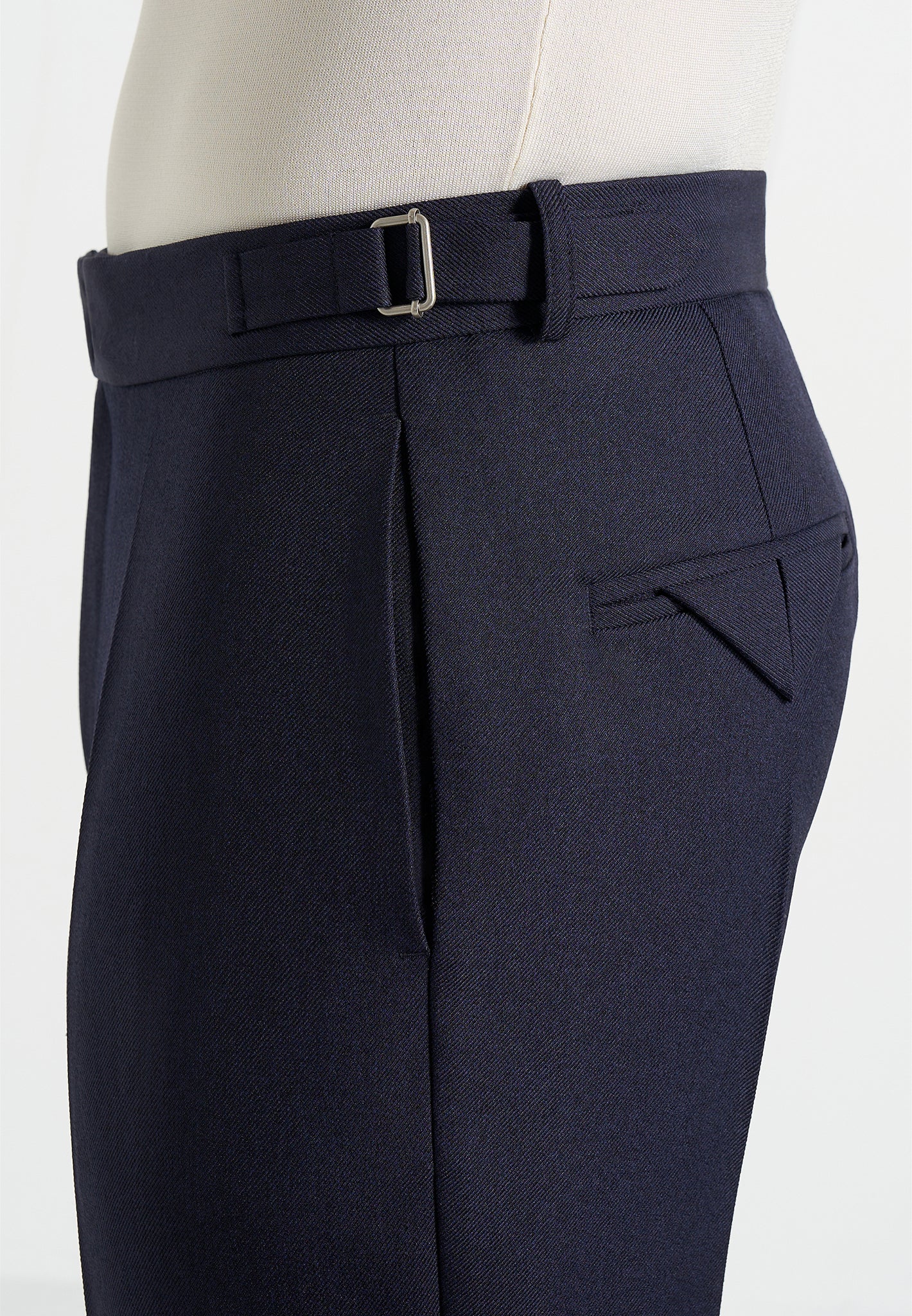 Hubert - Slim Fit Tailored Trousers - Navy