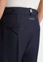 Hubert - Slim Fit Tailored Trousers - Navy