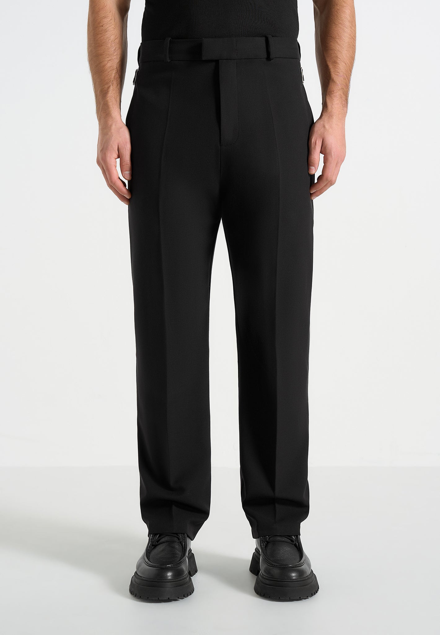 Joseph - Regular Fit Tailored Trousers - Black 