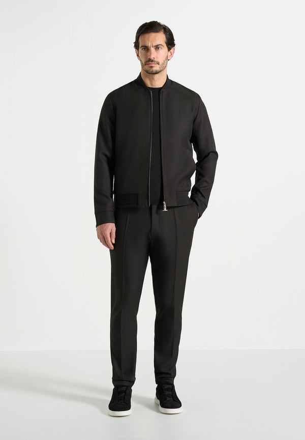 Sami - Tailored Bomber Jacket - Black