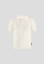 PL001 - Luxe Knitted Polo Top - Cream