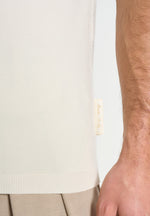 Bryn - Luxe Knitted Polo Top - Cream