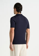 Bryn - Luxe Knitted Polo Top - Navy