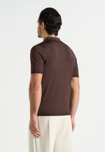 Bryn - Luxe Knitted Polo Top - Brown