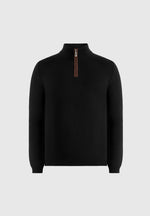 Torin - Quarter Zip Knit Jumper - Black