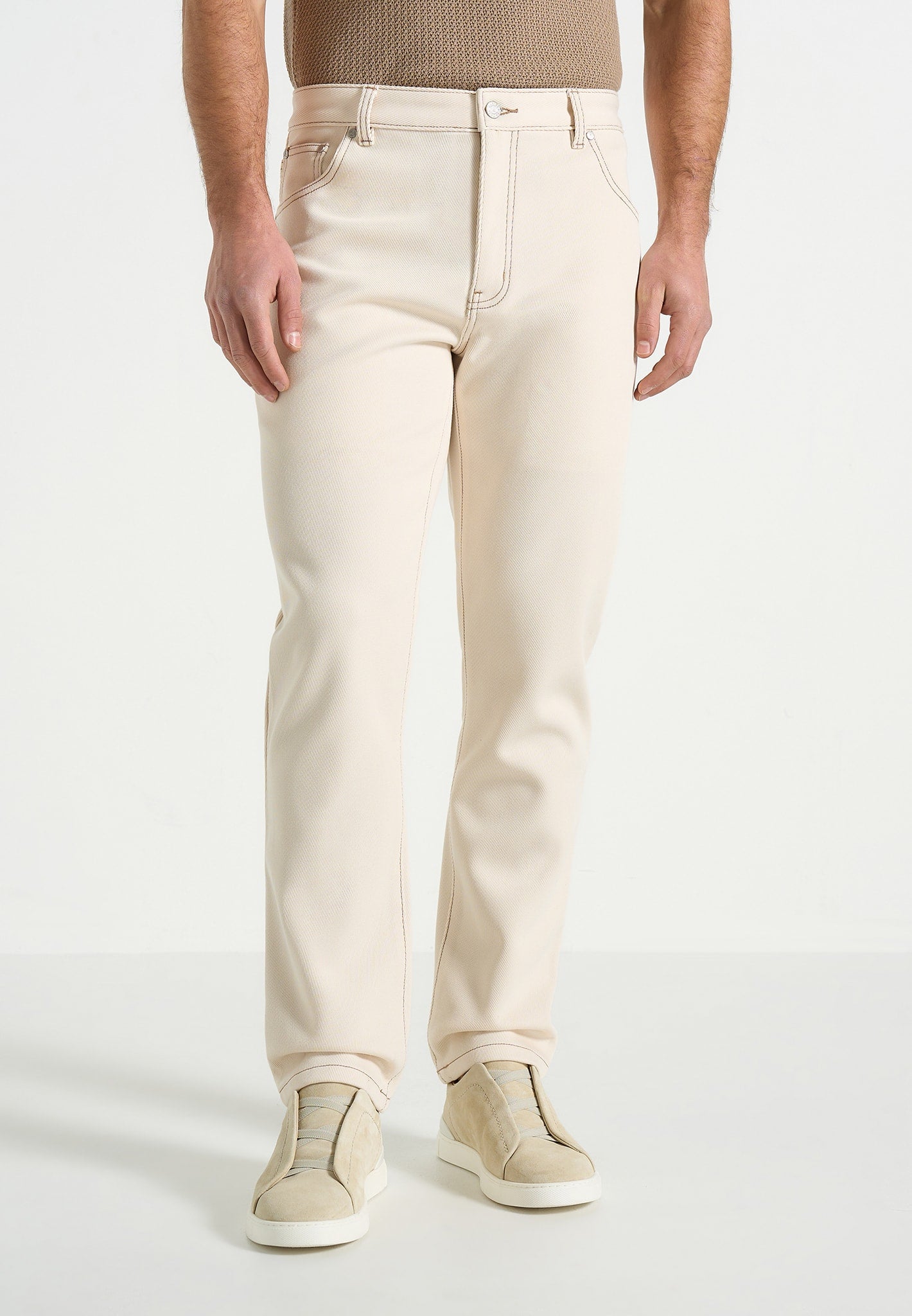 DN001 - Tapered Fit Jeans - Cream