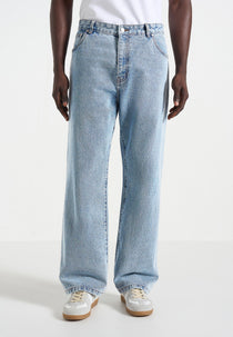 DN002 - Relaxed Fit Denim Jeans - Mid Blue